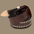 Kiaan Studded Genuine Leather Brown Belt for Men